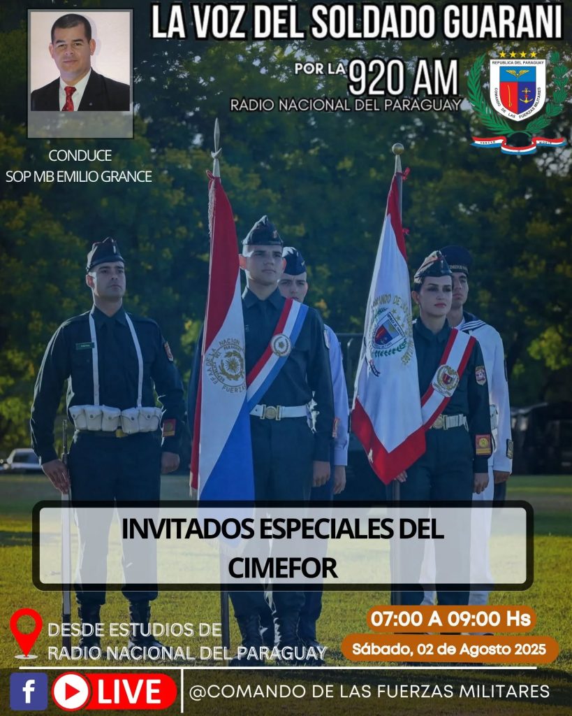 𝐂𝐈𝐌𝐄𝐅𝐎𝐑 𝐄𝐉𝐄𝐑𝐂𝐈𝐓𝐎 𝐄𝐍 𝐄𝐋 𝐏𝐑𝐎𝐆𝐑𝐀𝐌𝐀 𝐑𝐀𝐃𝐈𝐀𝐋 “𝐋𝐀 𝐕𝐎𝐙 𝐃𝐄𝐋 𝐒𝐎𝐋𝐃𝐀𝐃𝐎 𝐆𝐔𝐀𝐑𝐀𝐍𝐈”